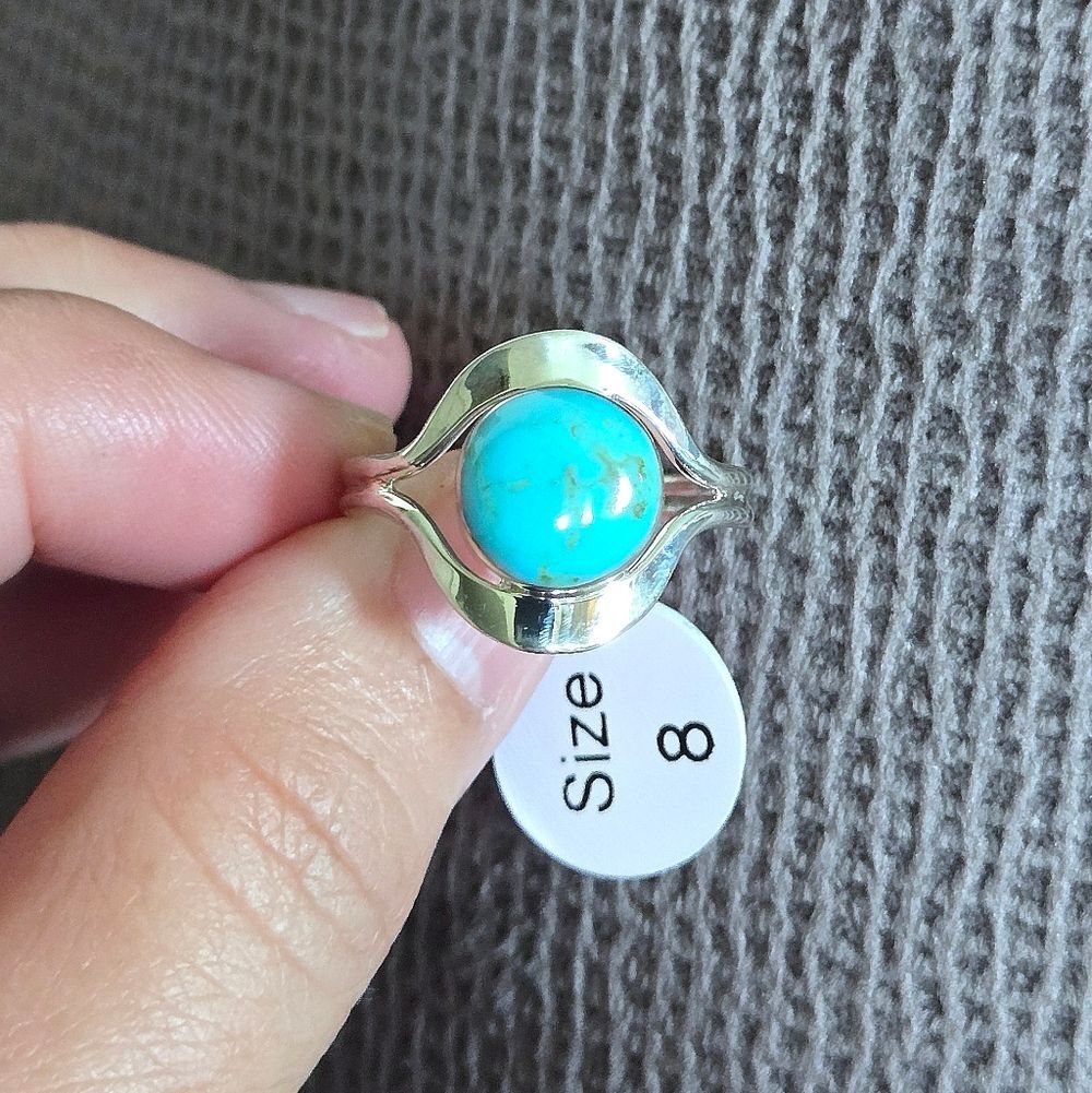 Sterling Silver🤍 Mexican🇲🇽 Turquoise Ring - NWT - Picture 12 of 16